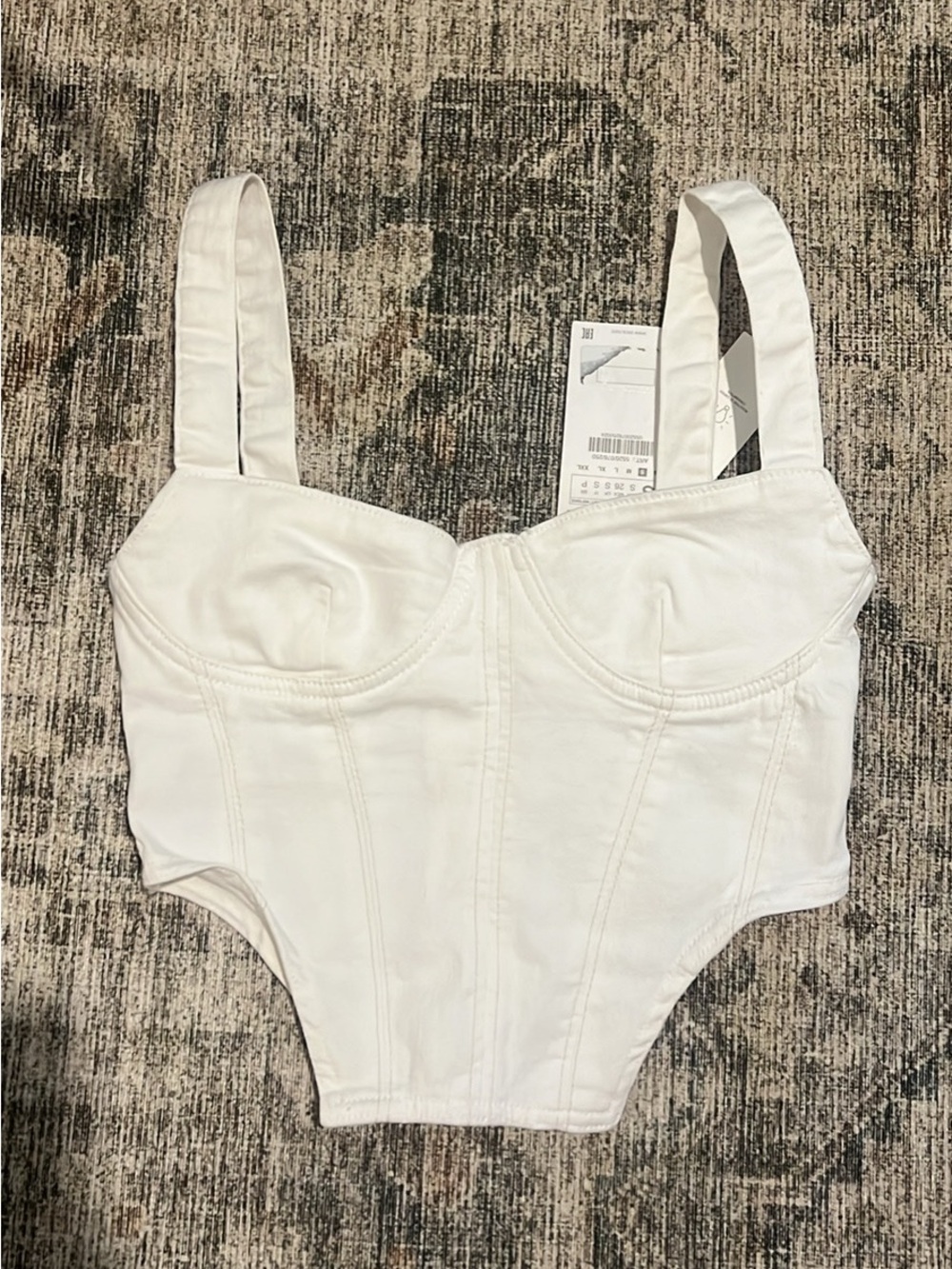 Zara White Jean Top